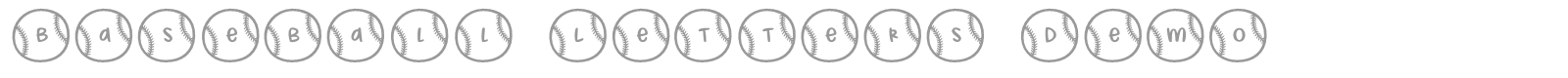 Baseball Letters font preview